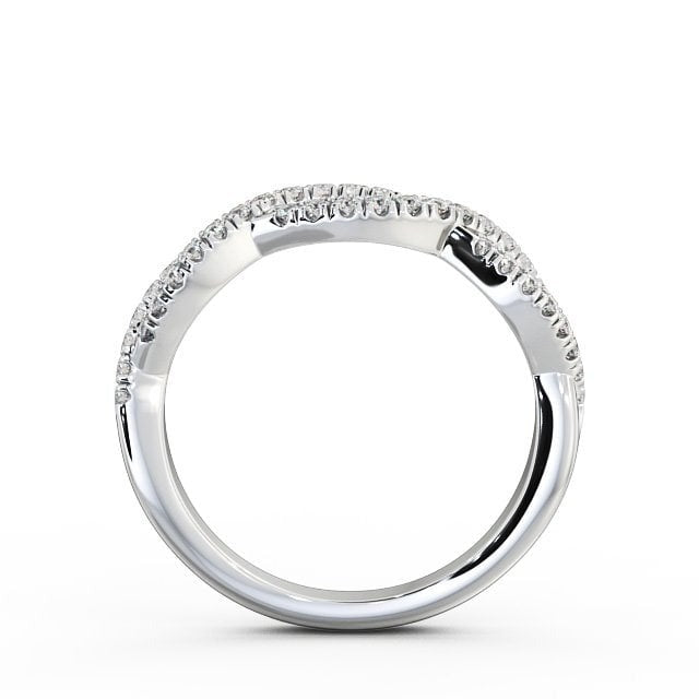 Ruby Half Eternity 0.24ct Round Lab Diamond Crossover Style